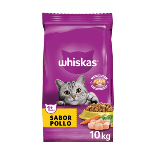 Whiskas Gatos Adultos Sabor Pollo 10kg